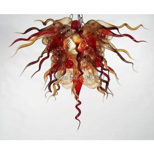 Free Shipping Elegant Wedding Light Flower Shape Hand Blown Glass Chandelier