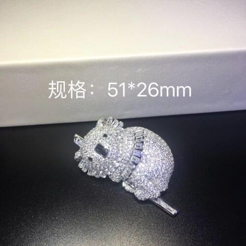 Unisex 925 sterling silver with cubic zircon koala brooch pins for women girl and men cute fine jewelry free shipping