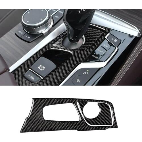 Gear Shift Panel Decoration Cover Trim Decal Sticker for BMW 5 Series G38 528LI 530LI 540LI Car Interior Accessory Carbon Fiber