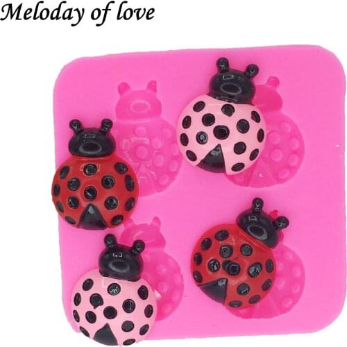 DIY Ladybug Cupcake Silicone Cake Mold 3D Fondant Cake Decorating Tools Cake Baking Tools DY0022