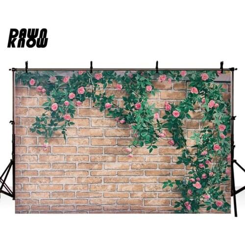 DAWNKNOW Brick Wall Vinyl Photography Background For Newborn Flower Photo Shoot Backdrop For Wedding Photo Studio lv1280