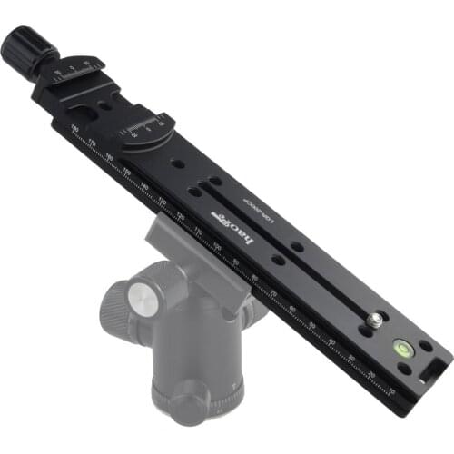 Haoge 200mm Nodal Slide Double Dovetail Macro Rail & Quick Release Clamp fit Arca RRS
