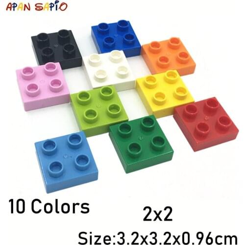 DIY Building Blocks Big Size 2X2 12PCS/lot 10Colors Educational Building Blocks Brick Toys for Children Compatible with LegoeING