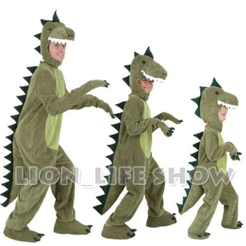 Halloween Dinosaur T-REX Animal Cosplay Costume Adult Kid Fancy Dress Jurassic