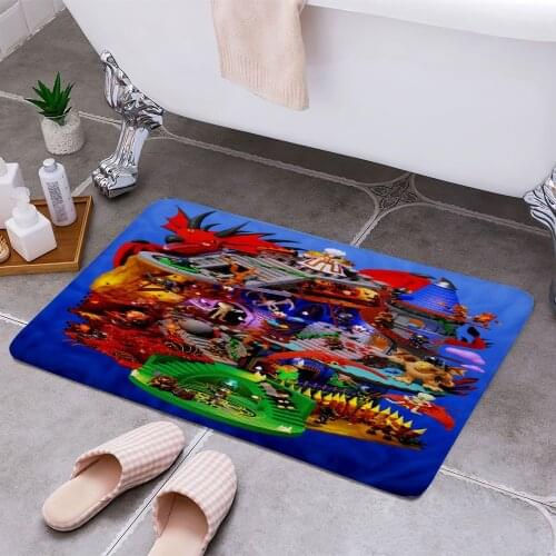 Demons Demake 3D Print Doormats Rectangle Non-Slip DoorMat Bedroom Kitchen Entrance Print Door rugs Dropshipping