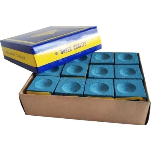 12pcs/box Snooker Billiard Chalk Pool Cue Chalk Oil Dry Billiard No-slip Chalk Table Chalk Pink Green Blue