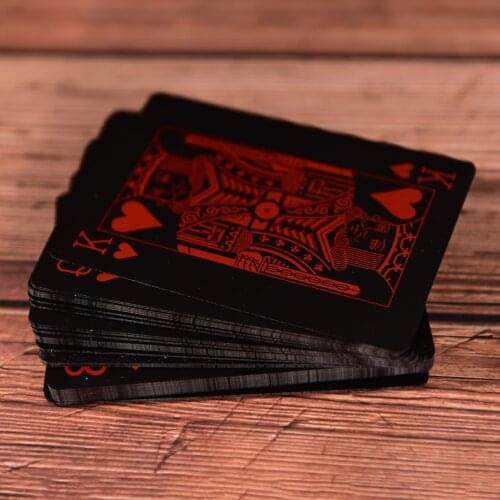 Quality Plastic Pvc Poker Waterproof Black Playing Cards Creative Gift Durable Poker
