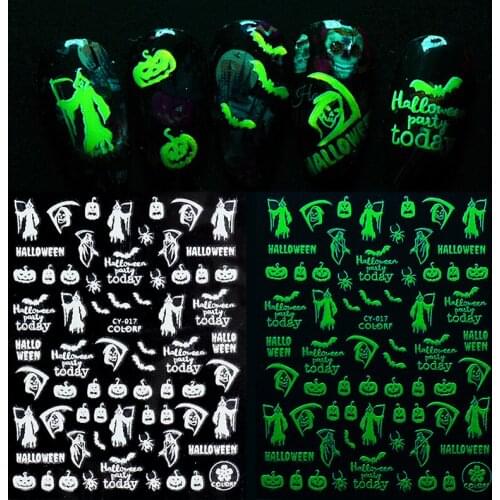 Nail Art Stickers Luminous DIY Fingernail Decorations Nail Supplies Manicure Decorations For Women Girls SK88