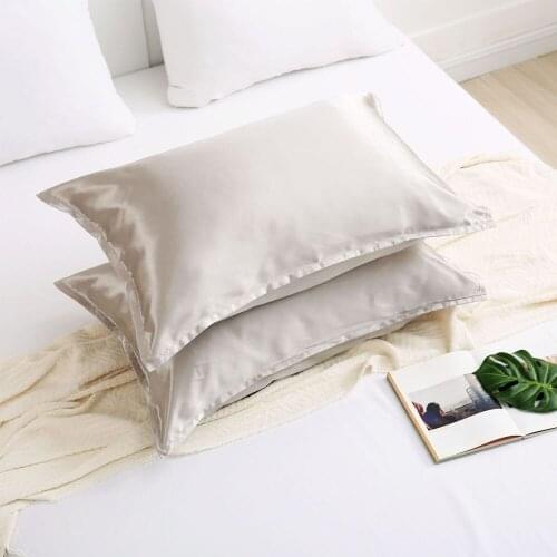 Memory Pillow case High-end Pillowcases Satin silk pillowcase solid color Pillow cases with edge safety No zipper pillow cover