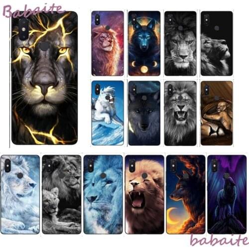 Babaite Starry animal lion wolf Novelty Fundas Phone Case Cover for XiaoMi MI redmi 5 plus 6 pro 6A 4X 7 7A 8 GO Cover