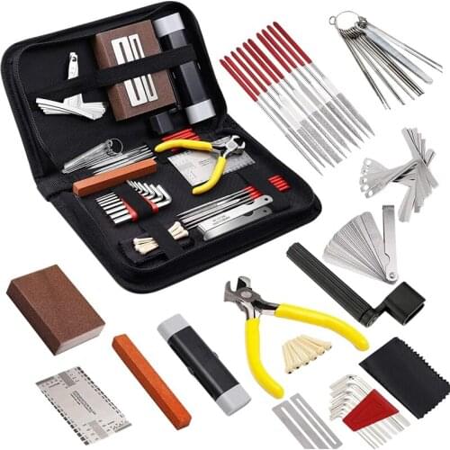 New Guitar Tool Kit for Repairing Electric Guitar Care Kits for Bass Mandolin Banjo Ukulele Neck Measurement String Distance