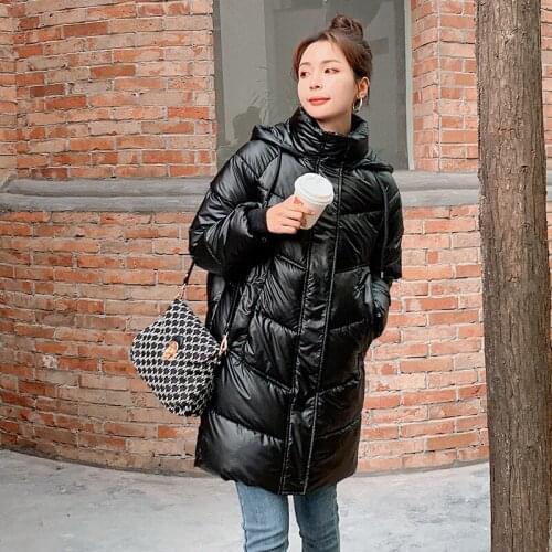 Plus Size Clothing for Coats and Jackets Women Thicken Mid-length 2021 The New Korean Version Loose Hooded Keep Warm