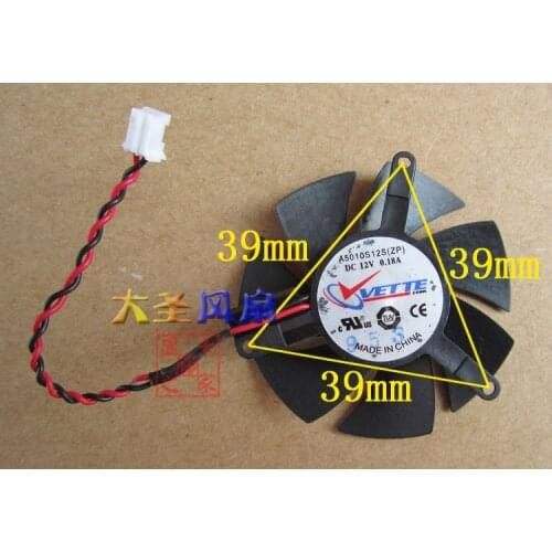 Original for sapphire Graphics card fan A5010S12S 12V 0.18A 2Lines diameter 47mm pitch 39MM