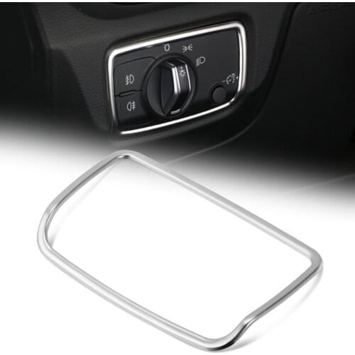 Stainless Steel Headlight Switch Buttons Frame Decoration Cover Trim For Audi A3 8V 2013-2020 Car Accessories
