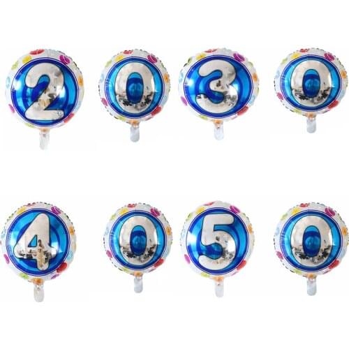 Blue Numbers Aluminium Foil Balloons Set 20 30 40 50 60 70 AgesHappy Birthday Party Decoration Years Anniversary Party Supplies