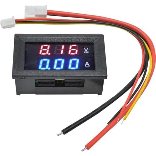 Mini Digital Voltmeter Ammeter DC 100V 10A Panel Amp Volt Voltage Current Meter Tester Detector 0.56" Dual LED Display Auto Car