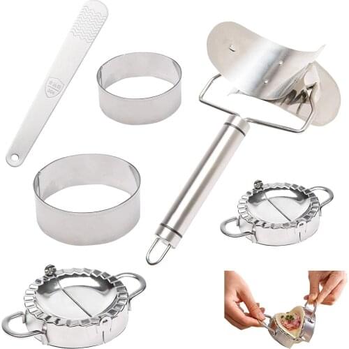 Stainless Steel Dumpling Maker, Dumpling Skin makers, Dumpling Molds,Ravioli Making Mold, Spoon, Empanada, Baking Kitchen