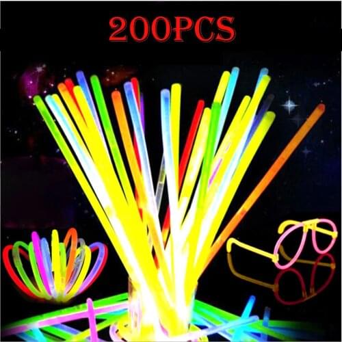 Party Fluorescence Light Glow Sticks Bracelets Necklaces Neon For Wedding Party Glow Sticks Bright Colorful Glow Stick