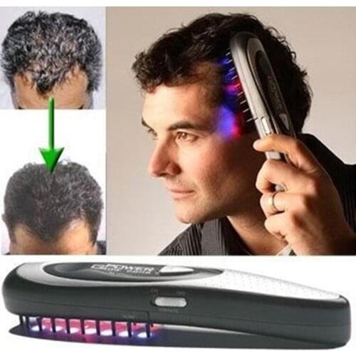 1Set Laser Treatment Black Hair Loss Stop Regrow Therapy By Power Massage Grow Comb Brush Kit Barber Tools