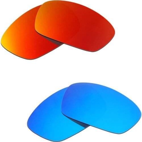 2 Pairs Hijinx Sunglasses Polarized Replacement Lenses Red & Blue From HKUCO