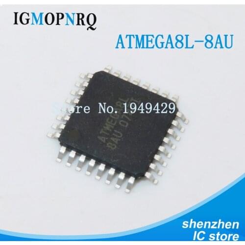 2PCS ATMEGA8L-8AU QFP ATMEGA8L ATMEGA8-AU TQFP32 Programmable Flash