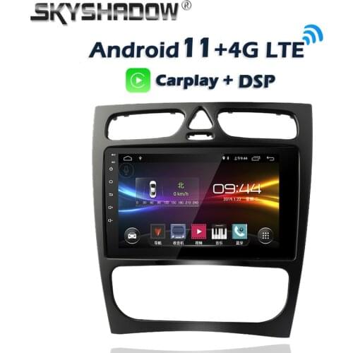 6GB +128G Carplay 9" IPS DSP Android 10.0 Car DVD Player GPS Map WIFI Bluetooth RDS Radio For Benz W209 W203 W210 W168 1998-2005