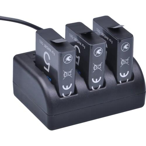 AHDBT-501 AHDBT501 Battery and Charger for Gopro Hero 5 battery Hero 8 Black Hero 7 Black Hero 6 Hero 5 Black Hero (2018) Camera