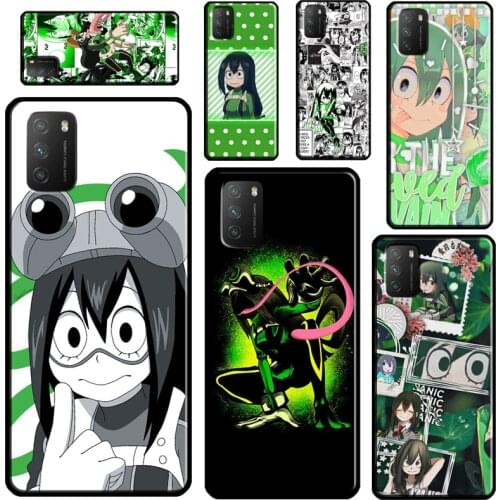 Tsuyu Asui Froppy Boku No Hero Academia For POCO X3 M3 F1 F2 Pro F3 Case For Xiaomi Mi 11 9T 10T Pro Mi 9 8 Note 10 Lite Cover