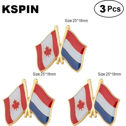 Canada & Netherland Frendship Lapel Pin Brooches Pins Flag badge Brooch Badges