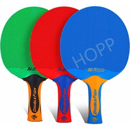 Double Fish Plastic Table Tennis Racket Concave mesh rubber Super light Double Fish Ping Pong Bat racket