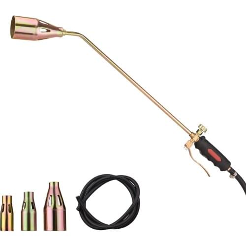 Propane Torch Weed Burner with 6.6ft Hose 3 Nozzles for Ice Snow Melting Lawn Garden Farm Industry Construction Welding