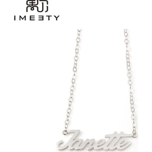 IMEETY custom necklace with any names make a custom name necklace sterling silver custom necklace for her for him gift