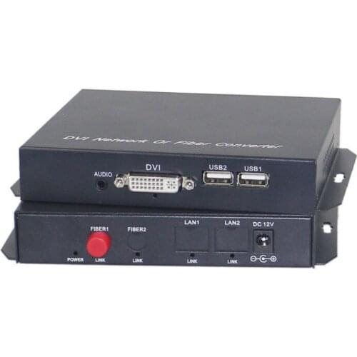 Jyttek 1080P DVI Fiber Optical media converters extender with KVM Tx/Rx 1310/1550nm