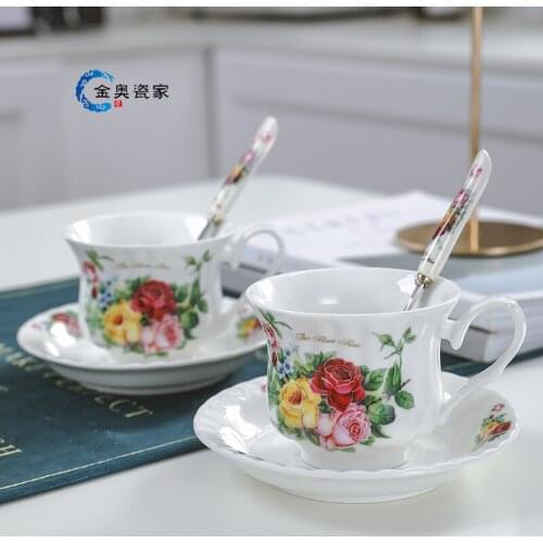 European Cup and saucer coffee set ceramic coffee cup British afternoon black tea tea cup wedding gift