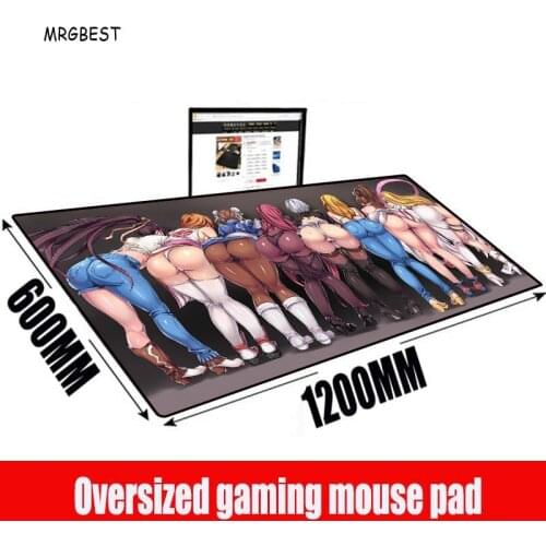 MRGBEST Anime Sexy Girl Ass Extra Large Mouse Pad Gaming Mousepad Rubber with Locking Edge Mouse Mat 250X290/400X900/1200X600MM