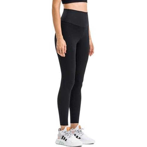 Yoga Tights Pants Women Running Leggings High Waist Naked-feel Fabric Sports Capris Hip Lifting Fitness Squat Proof Elastic GYM