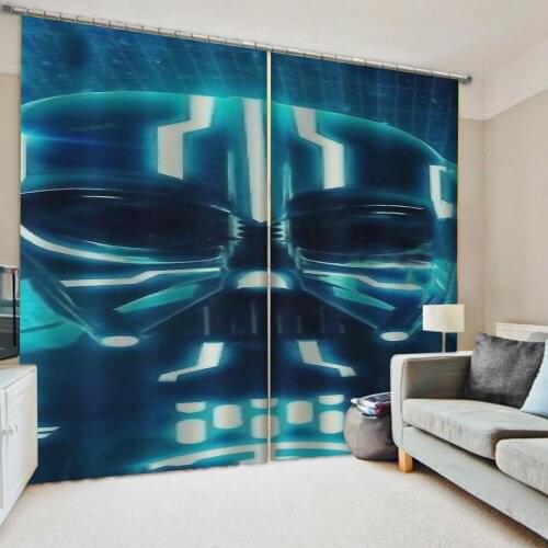 Dream blue curtain Luxury Blackout 3D Window Curtains For Living Room Bedroom Solid color curtain