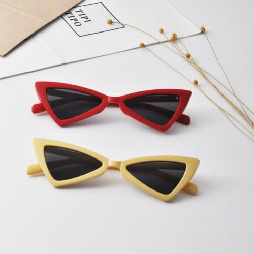 Fashion Style Kids Vintage Cat eye hip hop sunglasses Triangle shaped Boys&girls Brand Cute sunglasses Baby oculos N608