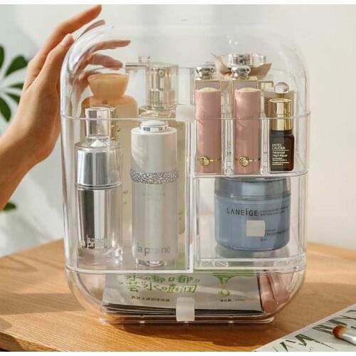 Desktop Makeup Organizer cosmetics storage box skin care storage rack makeup brush bucket dressing Drawer shelf lipstick Holder