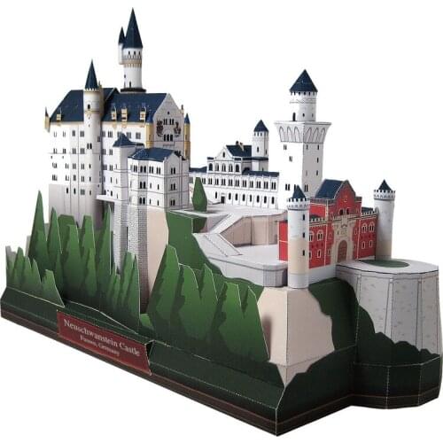 Neuschwanstein Castle Germany World Famous Architectural Paper Model Handmade DIY Toy