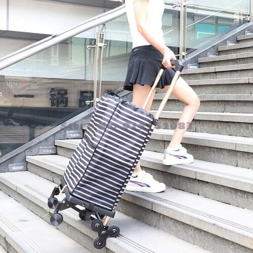 New Product Mute And Wear-resistant Trolley Aluminum Alloy Trolley Small Trolley Folding Handling Trolley Shopping Cart
