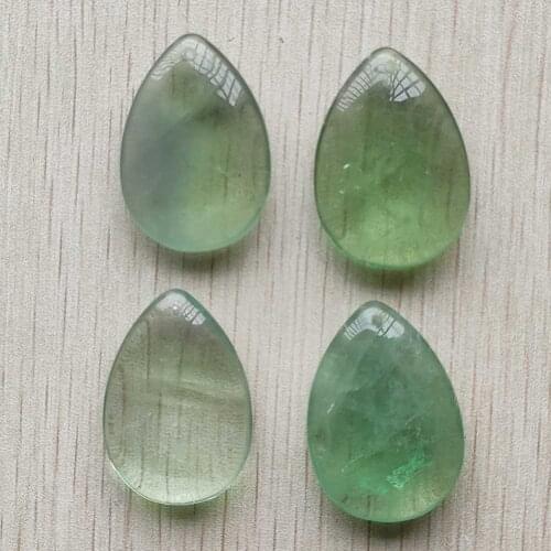 Wholesale 4pcs/lot 2020 New Fashion good quality natural green fluorite water drop charms pendants for jewelry making free
