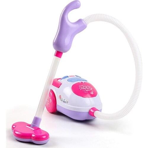 1 Set Vacuum Cleaner With Lights And Sounds For Toddler Kids Child Cleaning Push-Pull Pretend Play Set For Over 3 Years Old