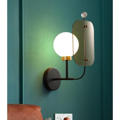 Nordic Luxury Modern Wall Lamp Creative Individual Glass Indoor Lighting Home Decor Bedroom Bedside Living Room Background Cafe