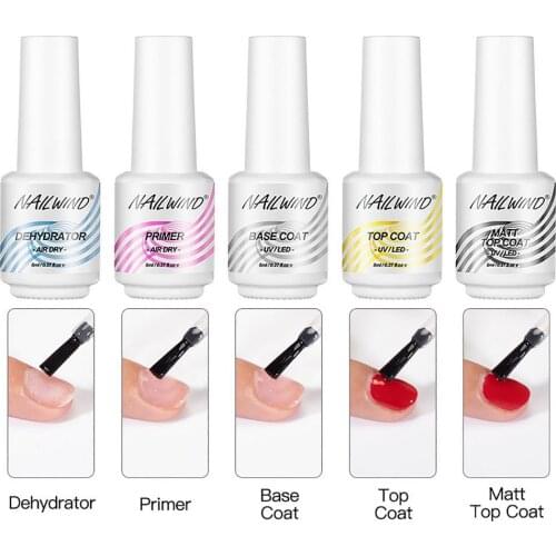 Dipping Powder System 5 Essentials Liquid Kit With Primer Base Top Coat Nail Art Manicure Gel Polish UV Lamp Needed Decorations