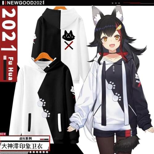 VTuber Ookami Mio 3D Printing Men/Women Autumn Fashion Zipper Hoodies Sweatshirt Long Sleeves Pollover Plus Size XXS-4XL