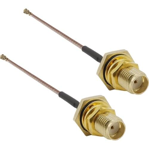 2Pcs U.FL IPX IPEX to SMA Female Jack Nut Bulkhead With O-Ring RF Pigtail Extension Cable RF Coax Assembly RG178 Cable Jumper