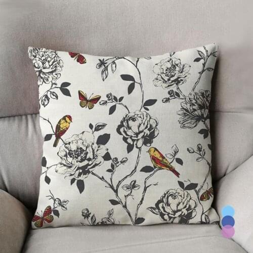 Spring Decoration Pillow Cover Flower Cushion Cover 45x45cm Throw Pillows For Living Room Sofa Funda Cojin Farmhouse Decor