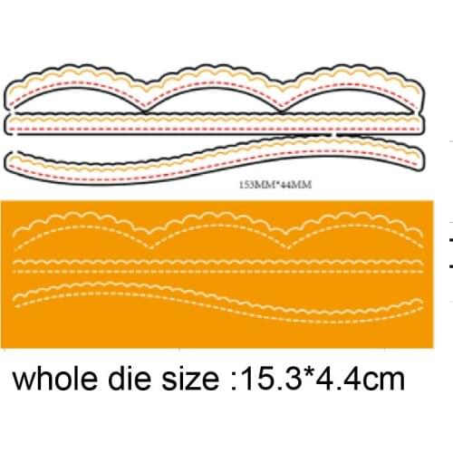 Wave Lace Metal Cutting Mould Scrapbook Embossed Paper Card Album Craft Paper cake decoration blade punching mold 2021 New