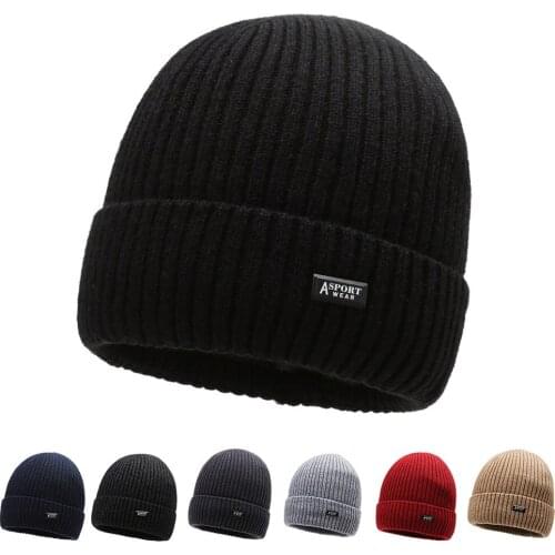 1 Pcs Hat PU Letter True Casual Beanies For Men Women Warm Knitted Winter Hat Fashion Solid Hip-hop Beanie Hat Unisex Cap